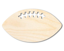 Load image into Gallery viewer, Unfinished Wood Football Threads Shape - Sports Craft - up to 36&quot; DIY
