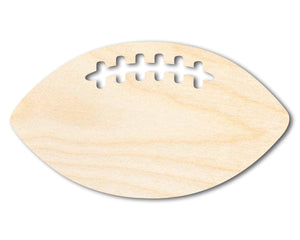 Unfinished Wood Football Threads Shape - Sports Craft - up to 36" DIY