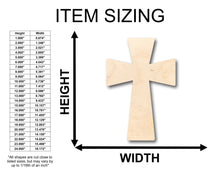 Load image into Gallery viewer, Unfinished Wood Germanic Cross Shape - Craft - up to 36&quot; DIY
