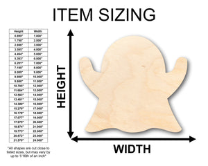 Unfinished Wood Ghost Halloween Shape - Craft - up to 36" DIY