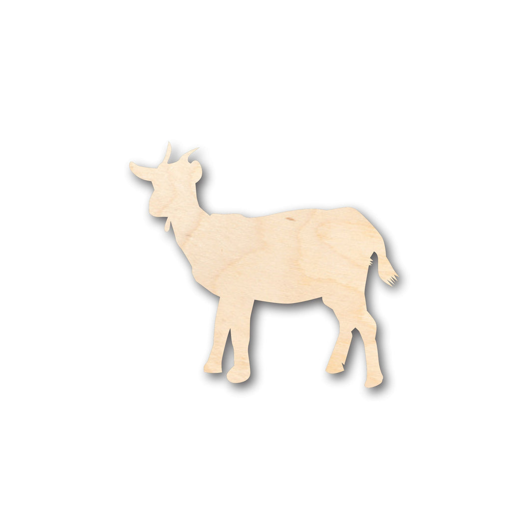 Unfinished Wood Billy Goat Farm Animal Shape - Craft - up to 36