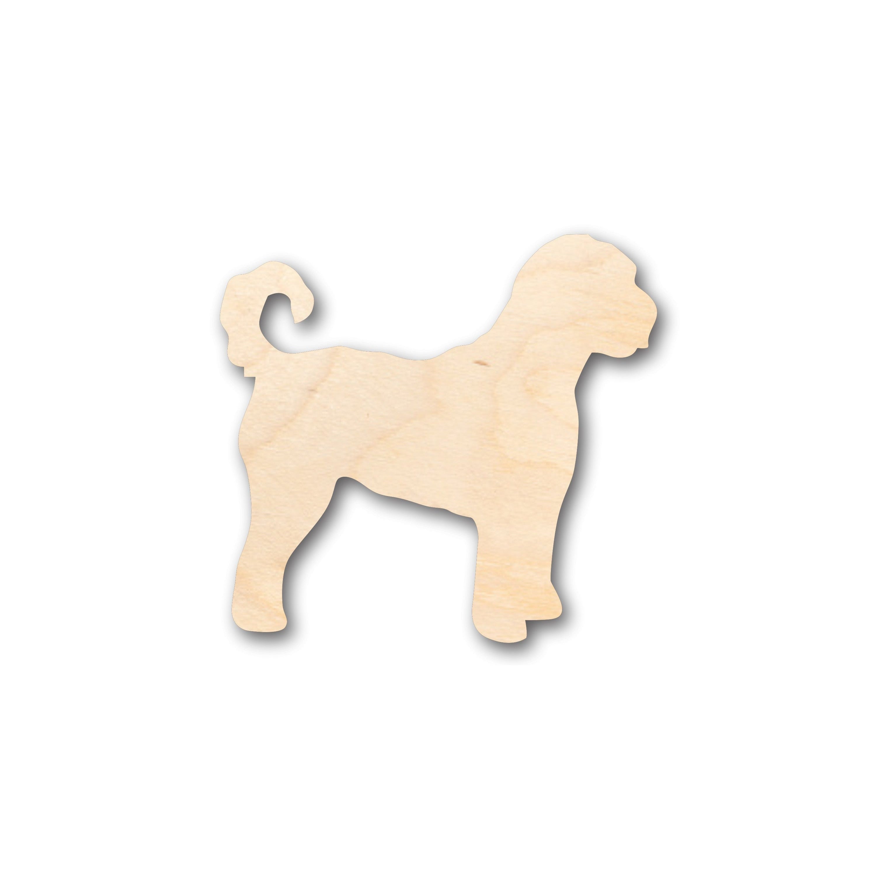 Unfinished Wood Golden Doodle Dog Shape - Craft - up to 36