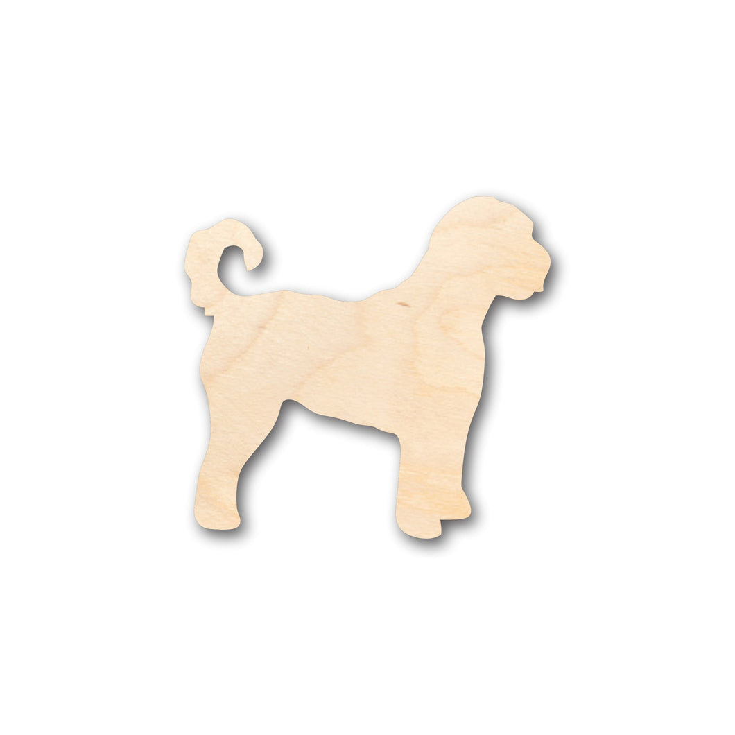 Unfinished Wood Golden Doodle Dog Shape - Craft - up to 36