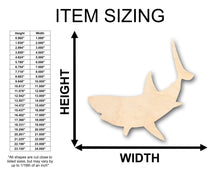 Load image into Gallery viewer, Unfinished Wood Great White Shark Shape - Craft - up to 36&quot; DIY
