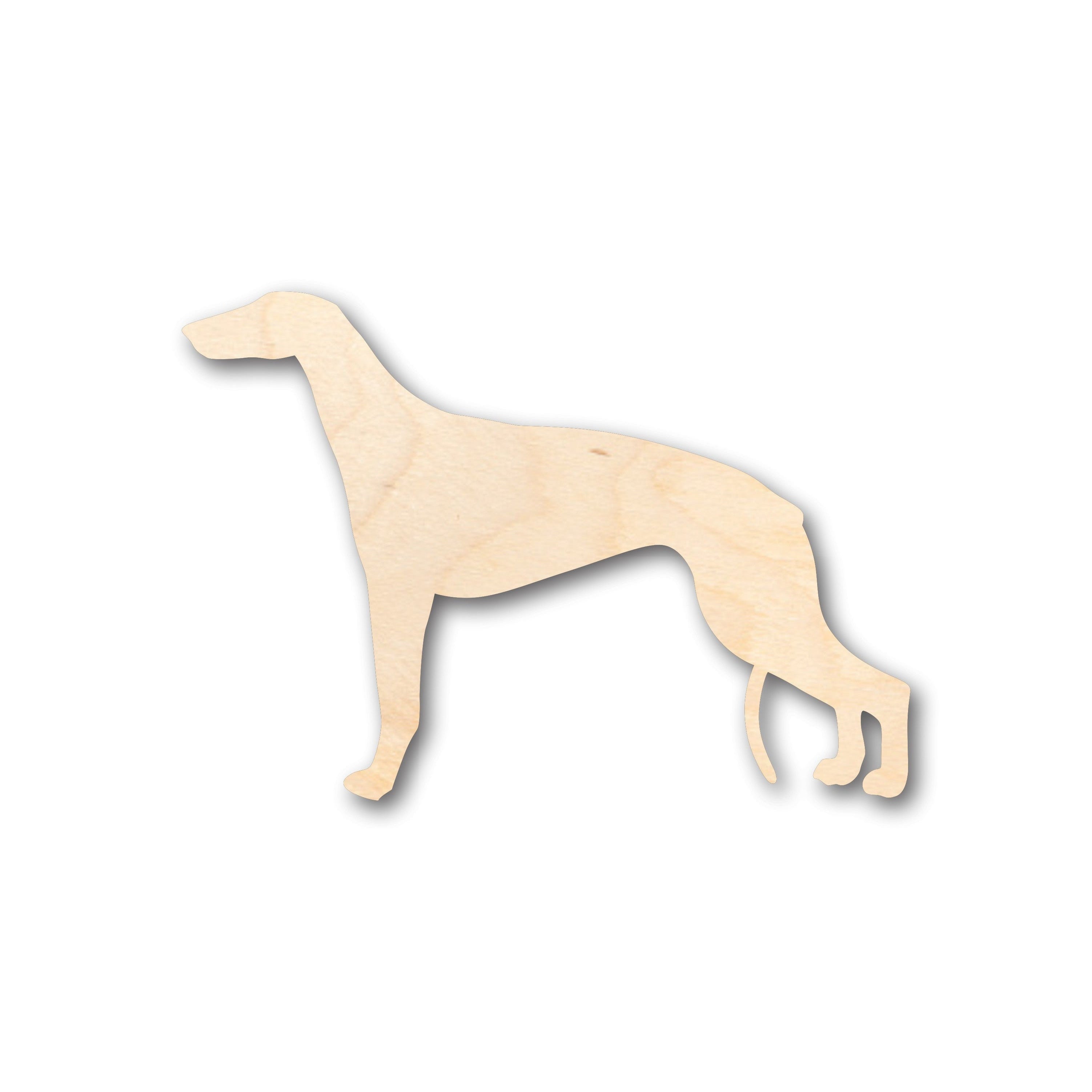 Unfinished Wood Greyhound Dog Shape - Craft - up to 36