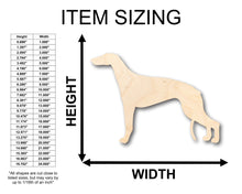 Load image into Gallery viewer, Unfinished Wood Greyhound Dog Shape - Craft - up to 36&quot; DIY
