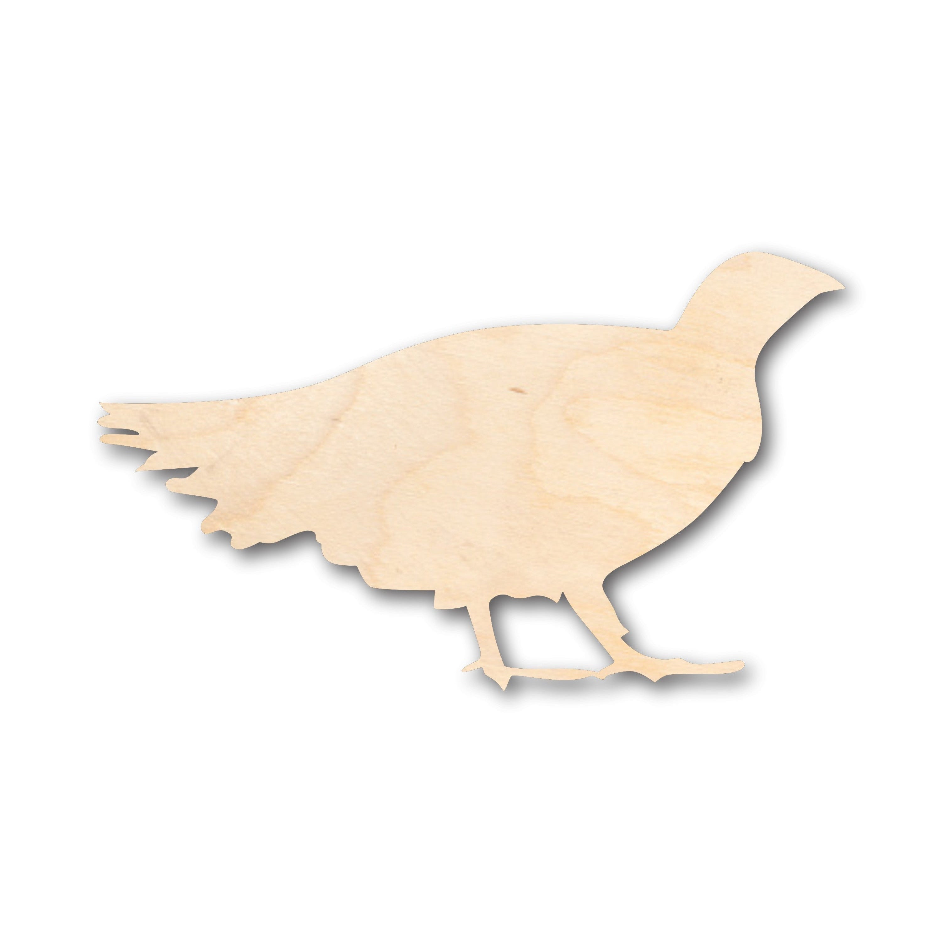 Unfinished Wood Grouse Bird Shape - Craft - up to 36