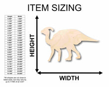 Load image into Gallery viewer, Unfinished Wood Hadrosaurid Duck Bill Dinosaur Silhouette - Craft- up to 24&quot; DIY
