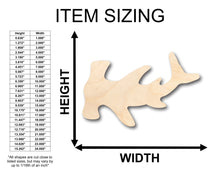 Load image into Gallery viewer, Unfinished Wood Hammerhead Shark Shape - Craft - up to 36&quot; DIY
