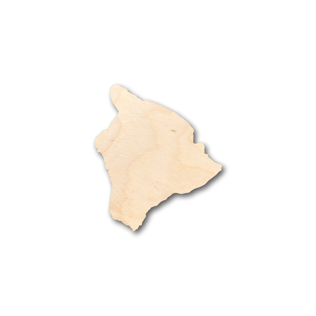 Unfinished Wood Hawaiian Island Big Island Shape - Craft - up to 46