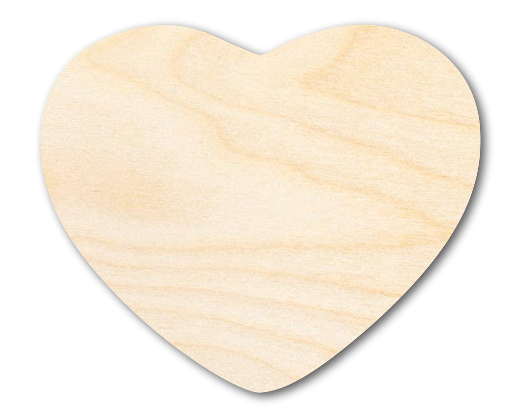 Unfinished Wood Marshmallow Heart Silhouette - Craft - up to 36