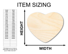 Load image into Gallery viewer, Unfinished Wood Marshmallow Heart Silhouette - Craft - up to 36&quot; DIY
