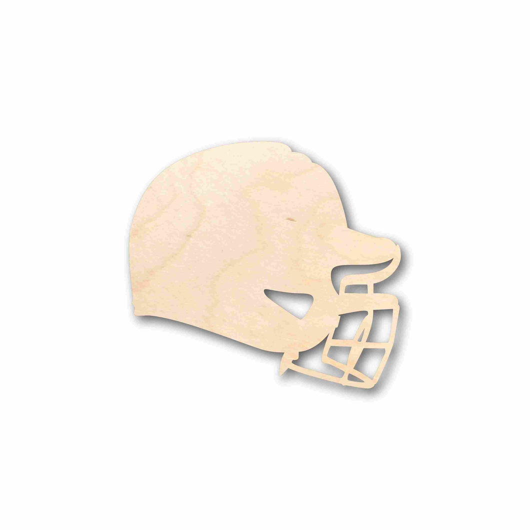 Unfinished Wood Baseball Helmet Silhouette - Craft- up to 24