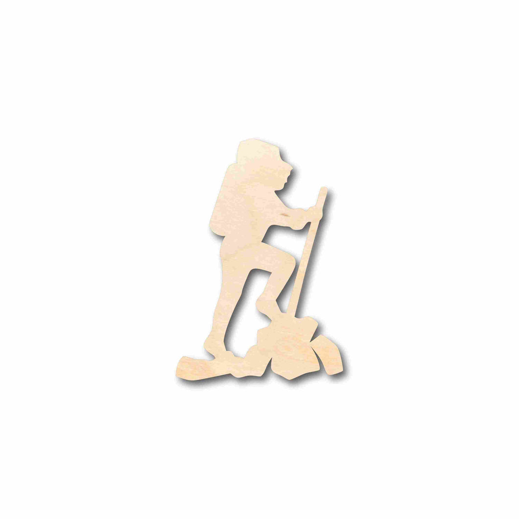 Unfinished Wood Hiker Silhouette - Craft- up to 24