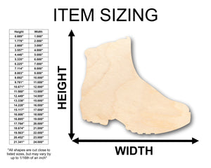 Unfinished Wood Hiking Boots Shape - Craft - up to 46" DIY