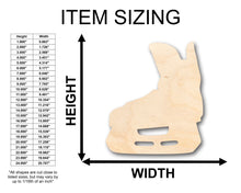 Load image into Gallery viewer, Unfinished Wood Hockey Skate Shape - Craft - up to 36&quot; DIY
