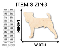 Load image into Gallery viewer, Unfinished Wood Jack Russel Terrier Small Dog Shape - Craft - up to 36&quot; DIY
