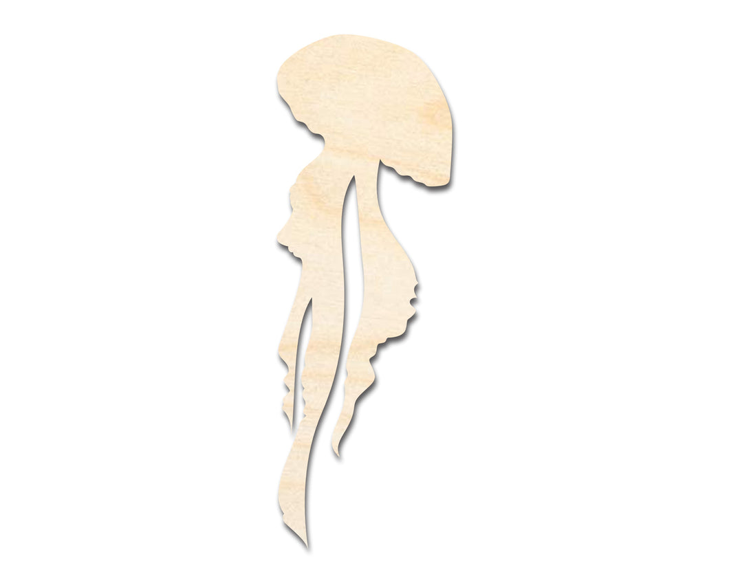 Unfinished Wood Jellyfish Silhouette - Craft - up to 36