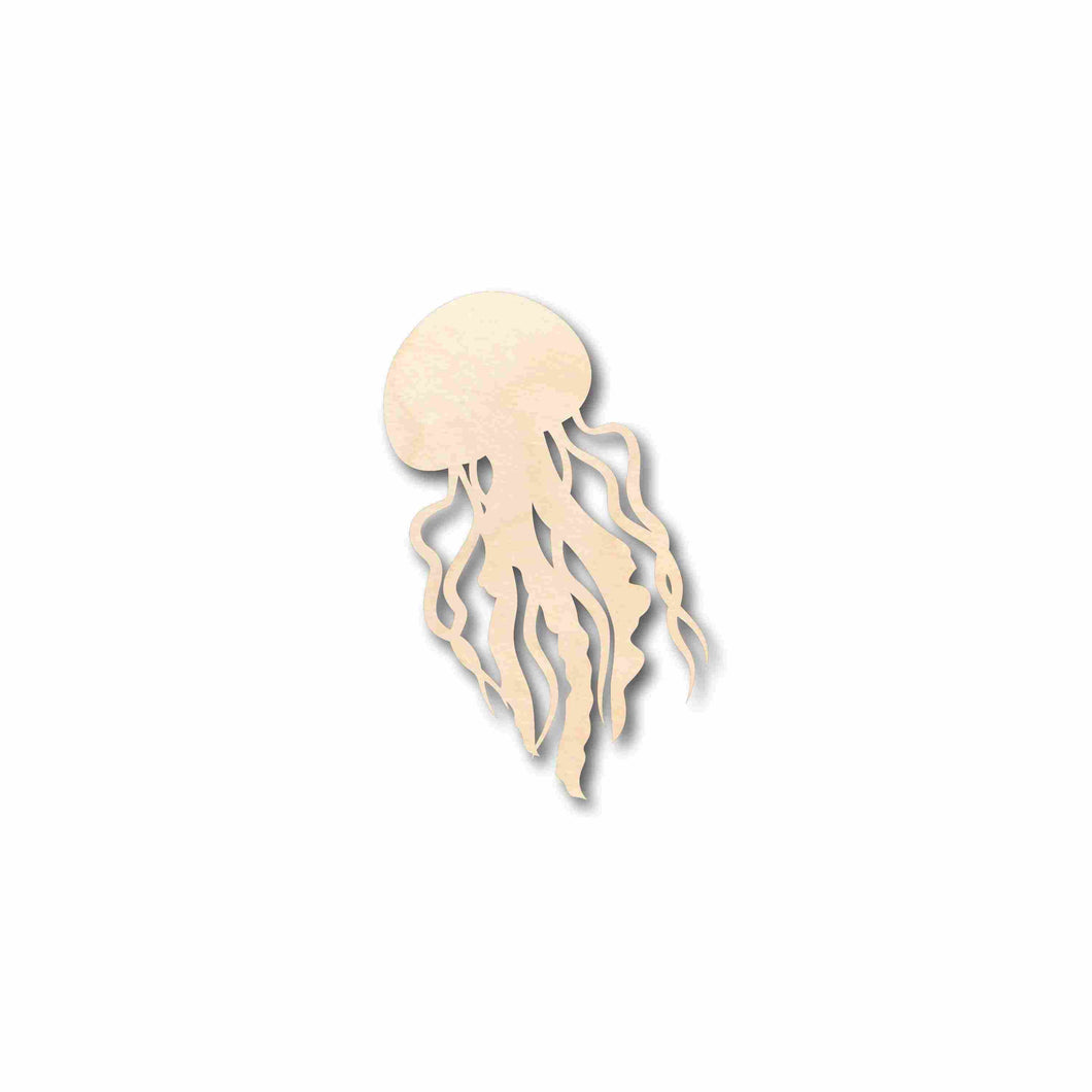 Unfinished Wood Jellyfish Jelly Fish Silhouette - Craft- up to 24