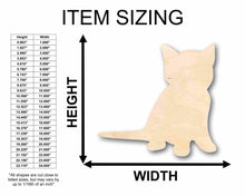 Load image into Gallery viewer, Unfinished Wood Kitten Silhouette - Craft- up to 24&quot; DIY
