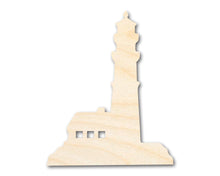 Load image into Gallery viewer, Unfinished Wood Lighthouse Silhouette - Craft - up to 36&quot; DIY
