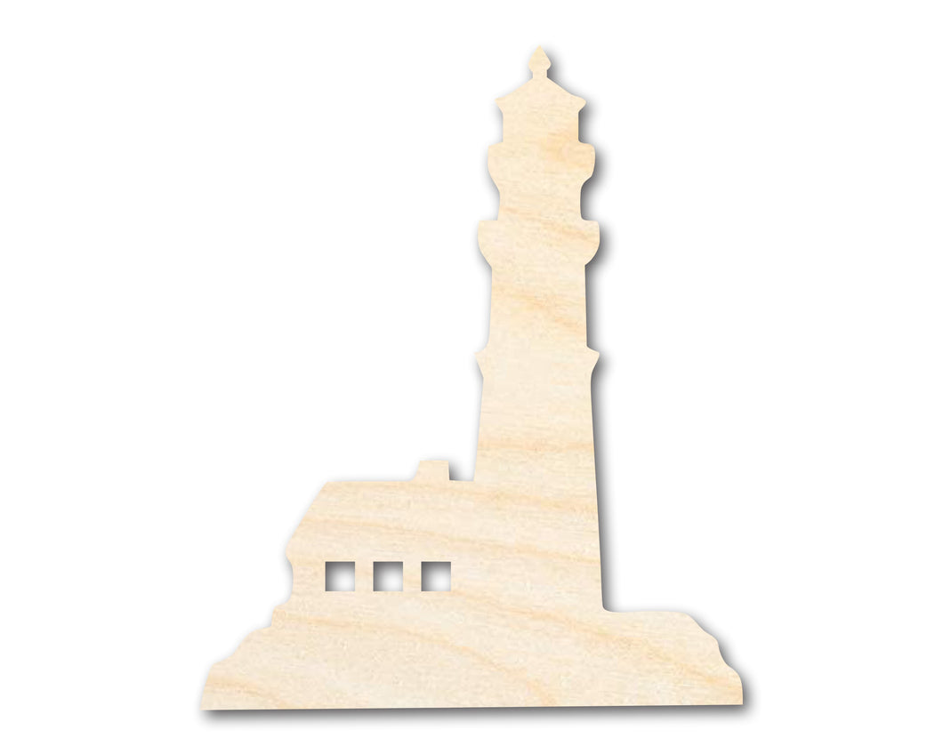 Unfinished Wood Lighthouse Silhouette - Craft - up to 36