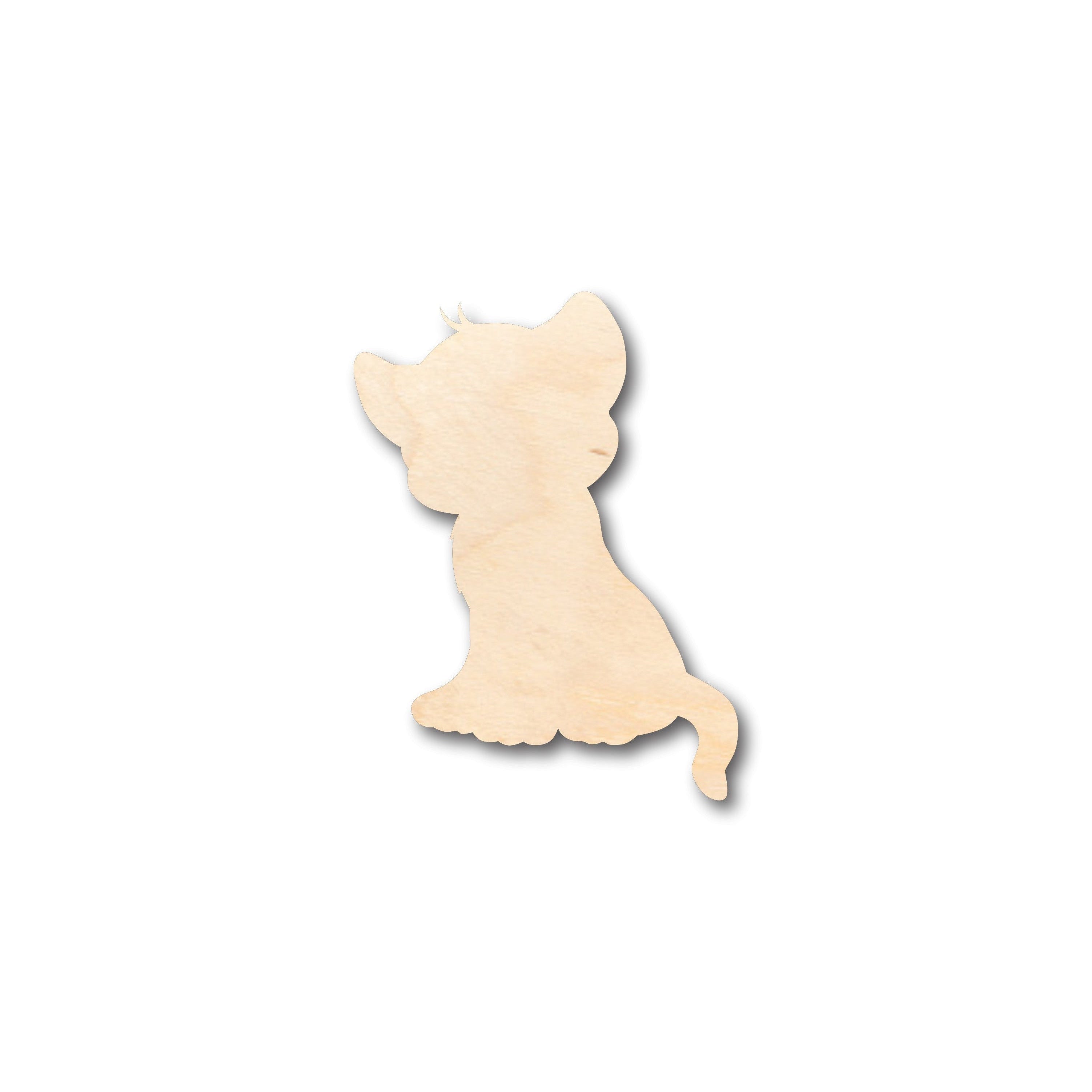 Unfinished Wood Cute Lion Cub African Wildlife Shape - Craft - up to 36