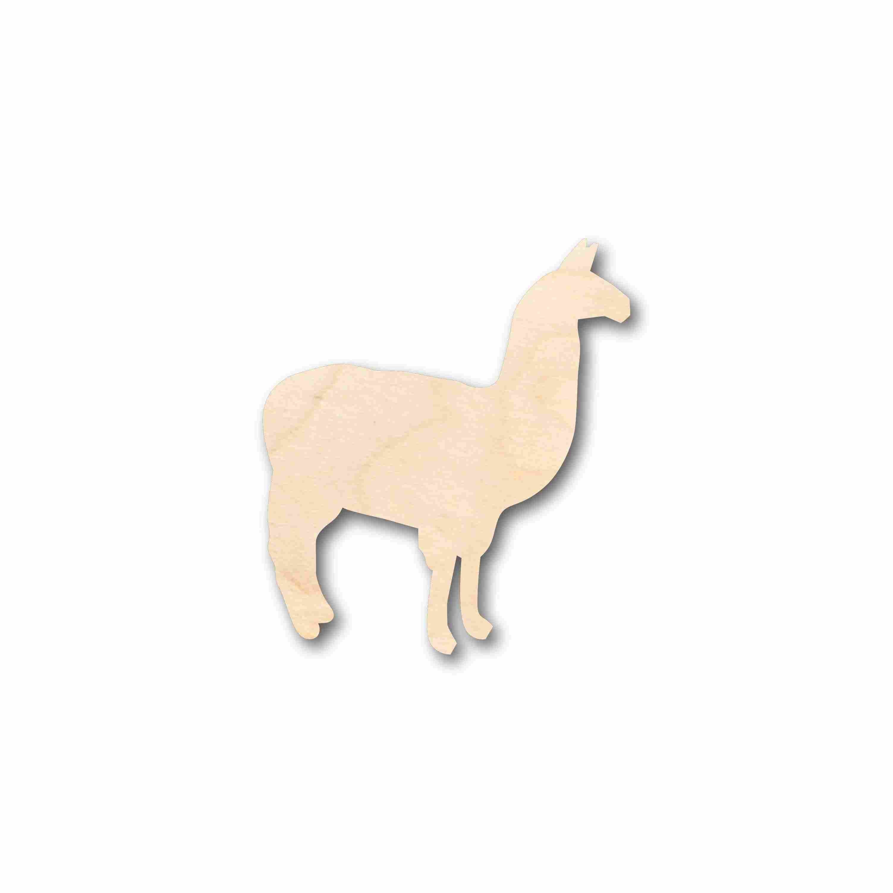 Unfinished Wood Llama Silhouette - Craft- up to 24