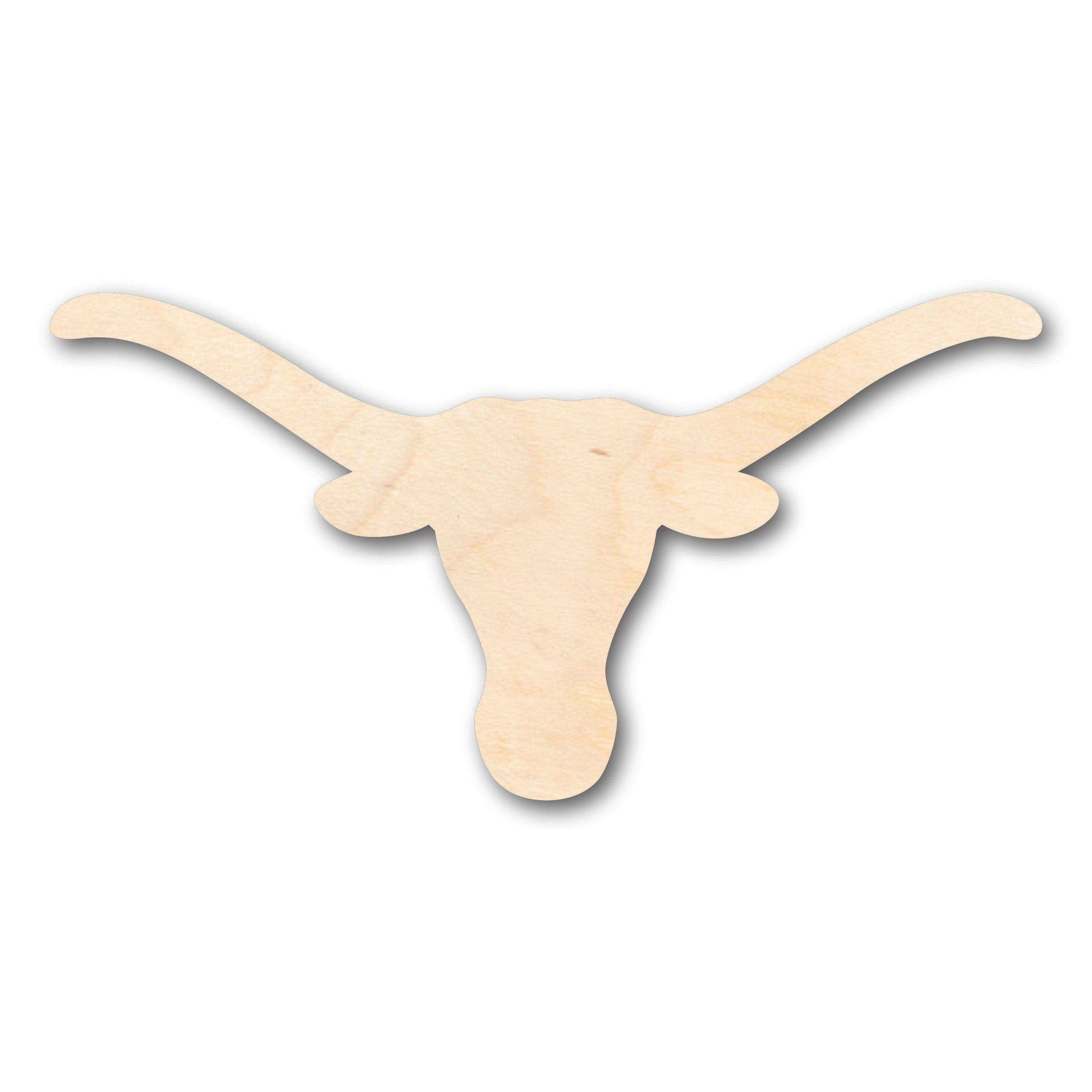 Unfinished Wood Longhorn Texas Western Shape - Craft - up to 36