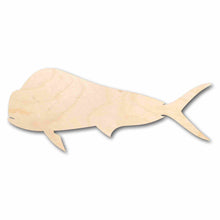 Load image into Gallery viewer, Unfinished Wood Mahi Fish Silhouette - Craft- up to 24&quot; DIY

