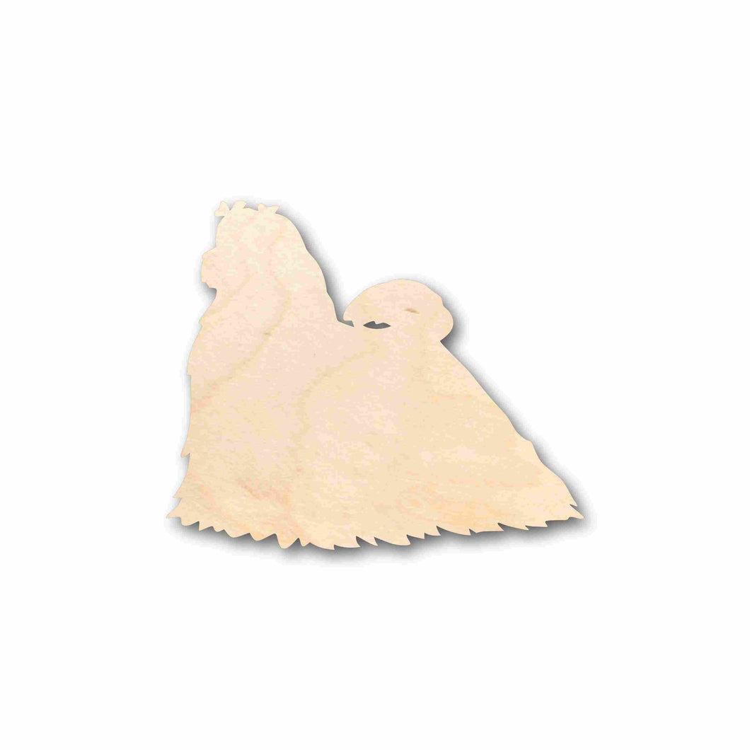 Unfinished Wood Maltese Dog Silhouette - Craft- up to 24
