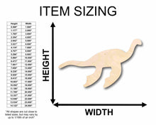 Load image into Gallery viewer, Unfinished Wood Marine Dinosaur Silhouette - Craft- up to 24&quot; DIY
