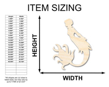 Load image into Gallery viewer, Unfinished Wood Cute Mermaid Siren Silhouette - Craft - up to 36&quot; DIY
