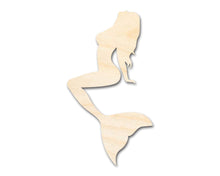 Load image into Gallery viewer, Unfinished Wood Mermaid Siren Silhouette - Craft - up to 36&quot; DIY
