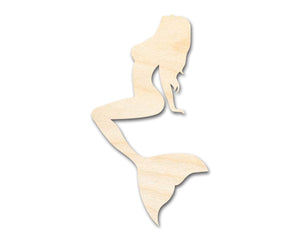 Unfinished Wood Mermaid Siren Silhouette - Craft - up to 36" DIY