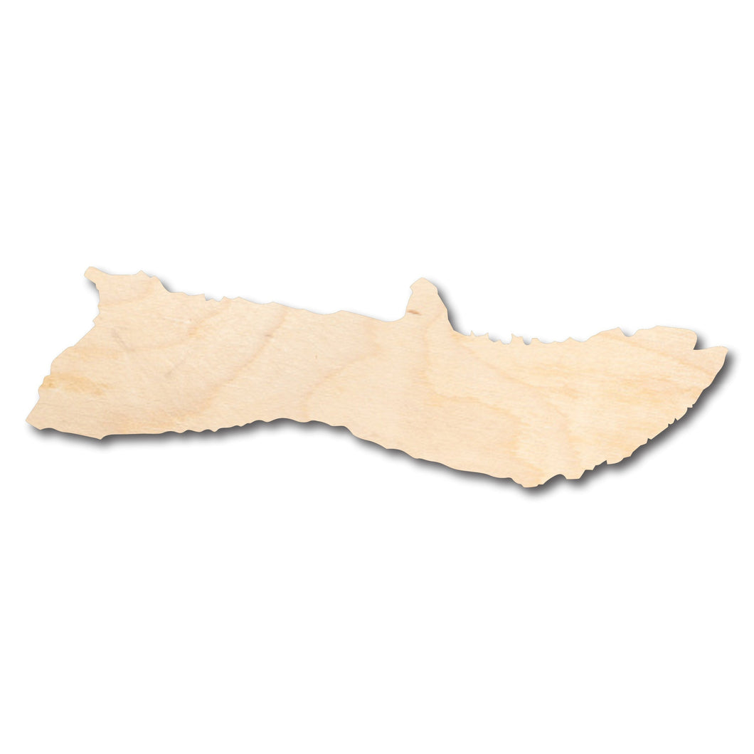 Unfinished Wood Molokai Hawaiian Island Shape - Craft - up to 36