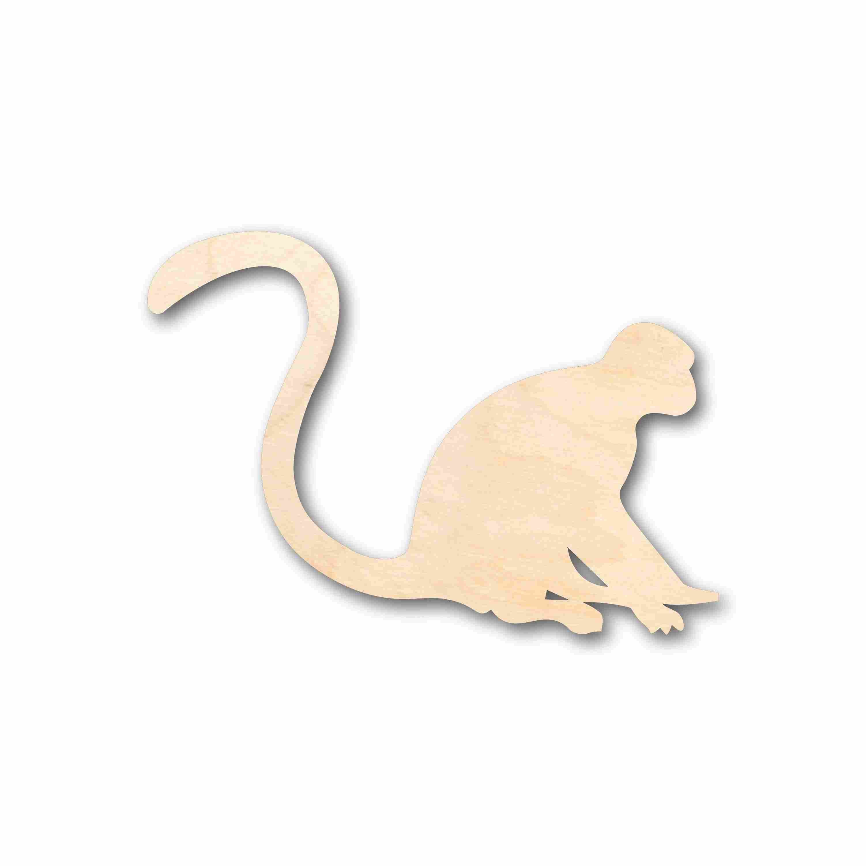 Unfinished Wood Monkey Silhouette - Craft- up to 24