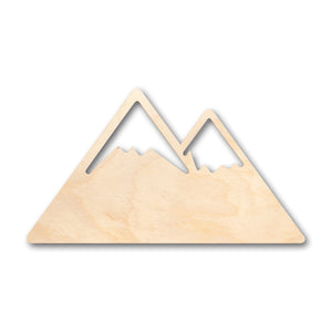 Unfinished Wood Mountain Peaks Shape - Craft - up to 36" DIY