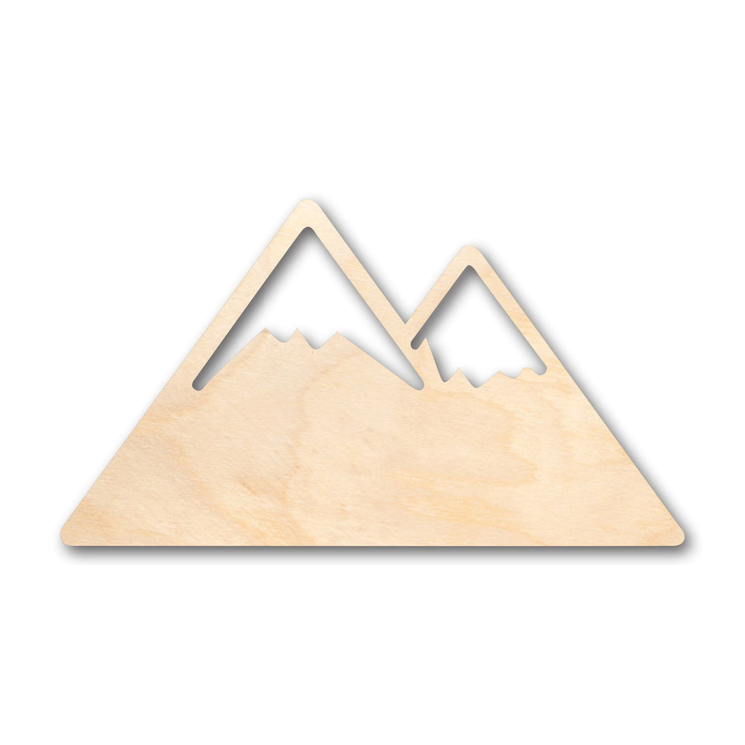 Unfinished Wood Mountain Peaks Shape - Craft - up to 36