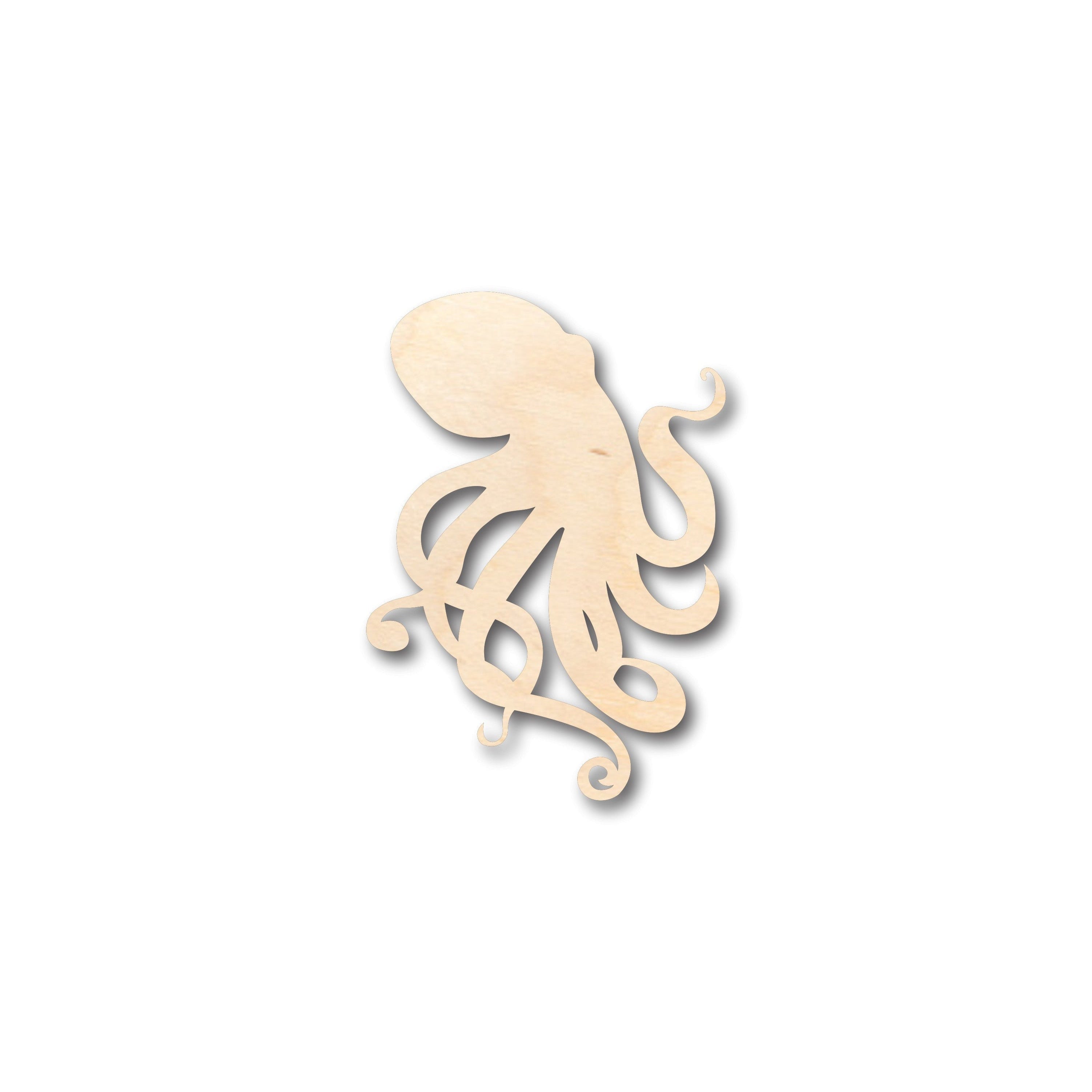 Unfinished Wood Octopus Shape - Craft - up to 36