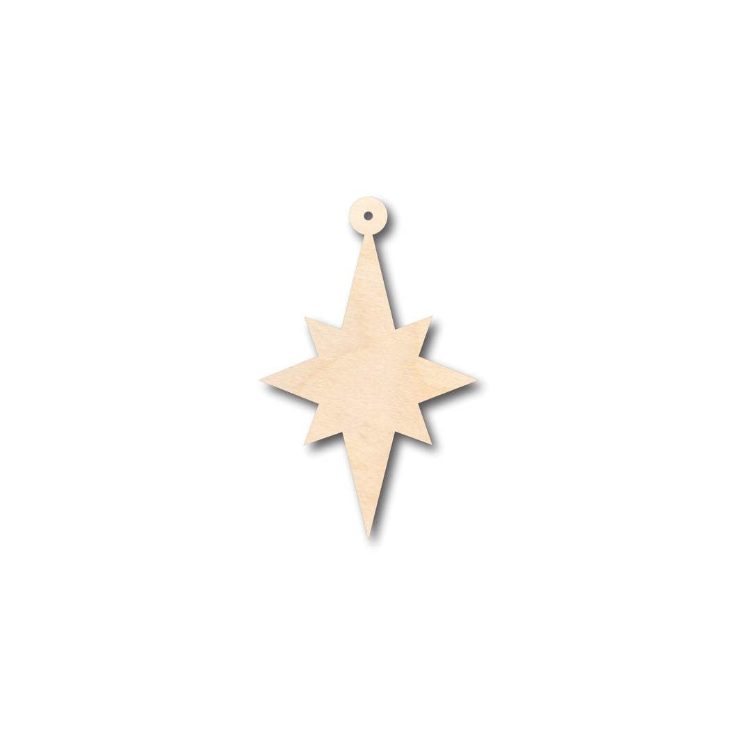 Unfinished Wood Christmas Star Ornament Shape - Craft - up to 36