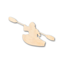 Load image into Gallery viewer, Unfinished Wood Person Kayaking Shape - Craft - up to 36&quot; DIY
