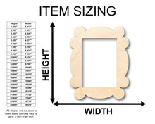 Load image into Gallery viewer, Unfinished Wood Picture Frame Shape - Craft - up to 36&quot; DIY
