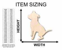 Load image into Gallery viewer, Unfinished Wood Pitbull Dog Silhouette - Craft- up to 24&quot; DIY
