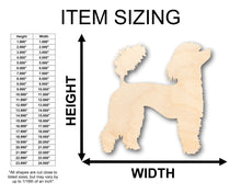 Load image into Gallery viewer, Unfinished Wood Poddle Dog Shape - Craft - up to 36&quot; DIY
