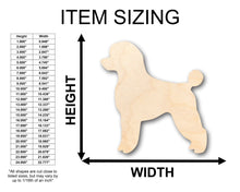 Load image into Gallery viewer, Unfinished Wood Poddle Dog Shape - Craft - up to 36&quot; DIY
