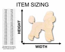 Load image into Gallery viewer, Unfinished Wood Poodle Dog Silhouette - Craft- up to 24&quot; DIY

