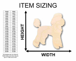Unfinished Wood Poodle Dog Silhouette - Craft- up to 24" DIY