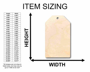 Unfinished Wood Price Tag Product Tag Silhouette - Craft- up to 24" DIY