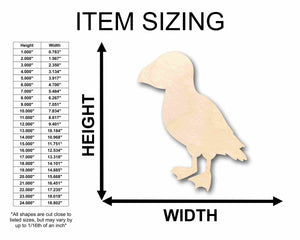 Unfinished Wood Puffin Silhouette - Craft- up to 24" DIY